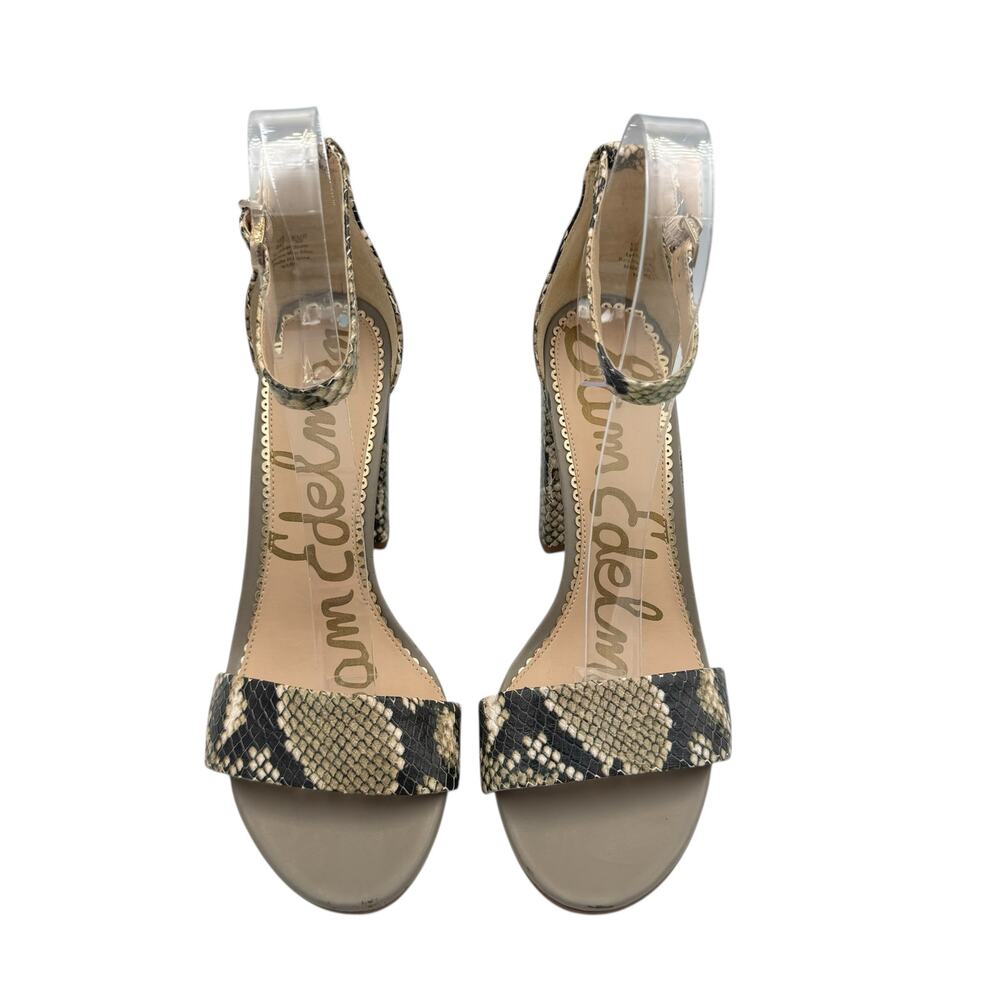 Sam Edelman Yaro Taupe Snakeskin Python Leather B… - image 2